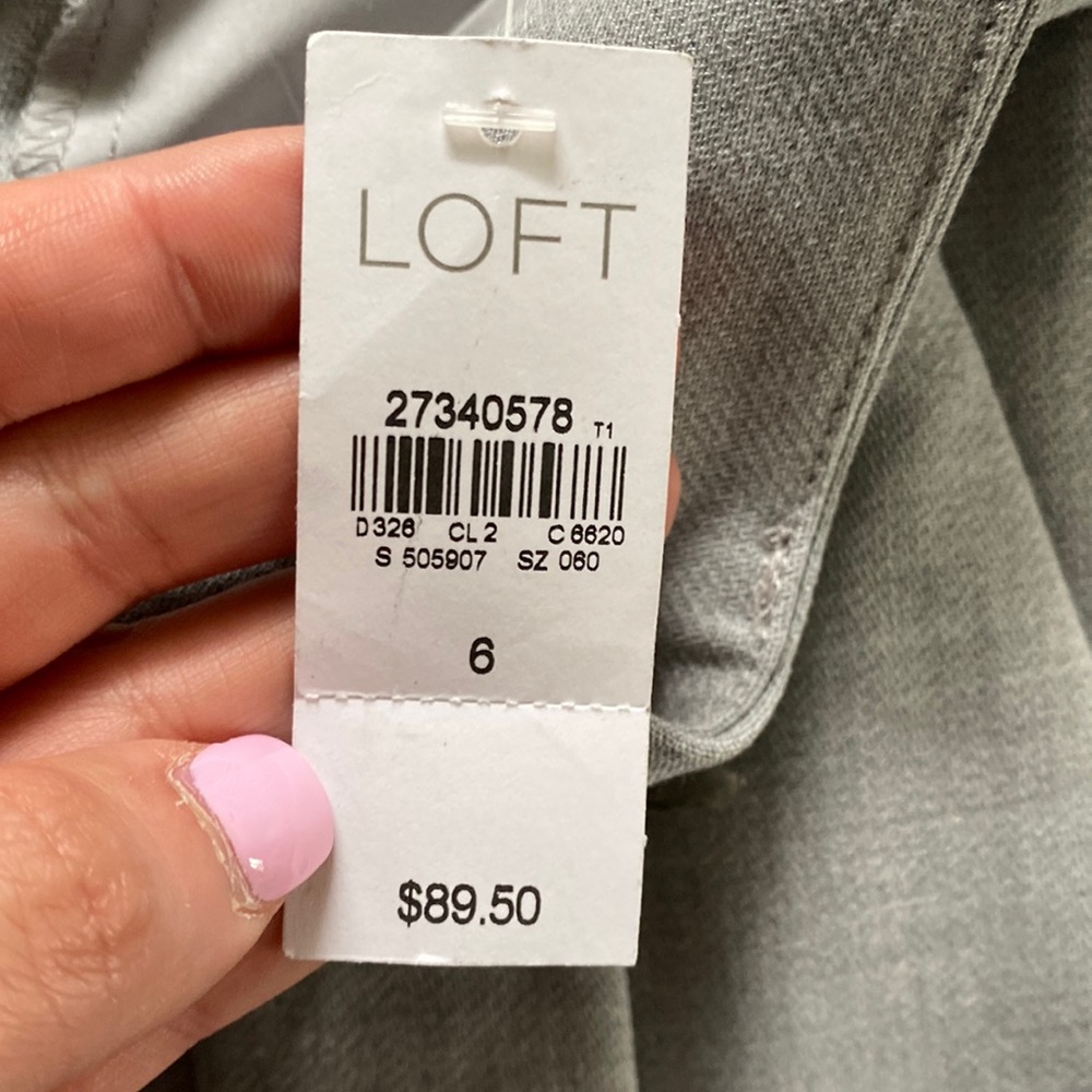 LOft grey pant marisa style size 6